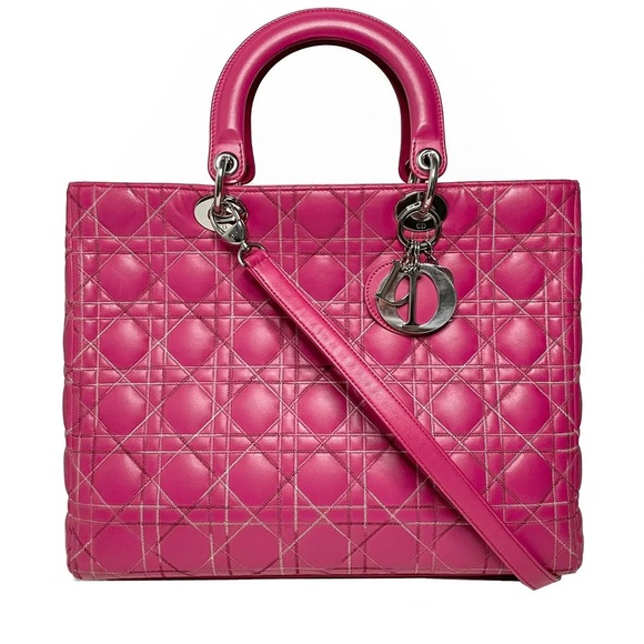 Dior Handbags - Lambskin Cannage Large Lady Dior